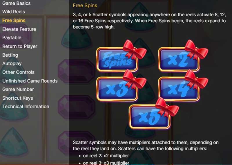 Dazzle Me Christmas slot game free spins